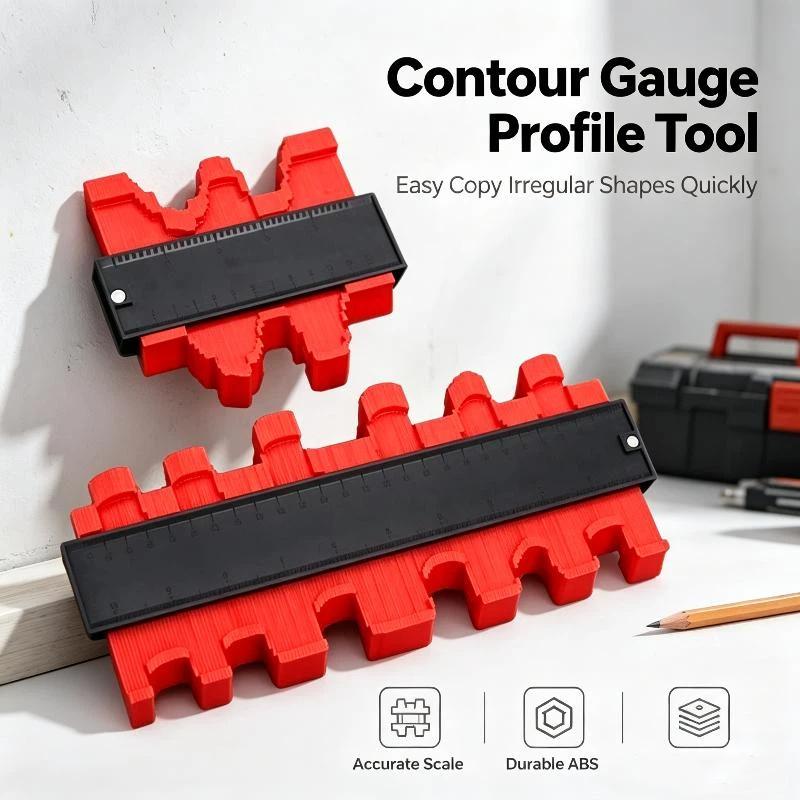Home Improvements - Profielcontourmeter Niet-toxisch ABS-materiaal Vormkopieer-liniaal Nauwkeurige meetsjabloon