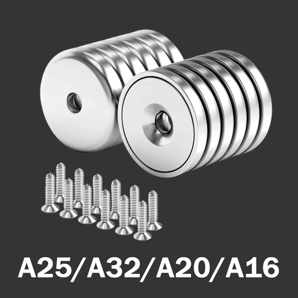 Home Improvement Outlet Stores - A25/A32/A20/A16 ronde magneten, verzinkte gaten, veel