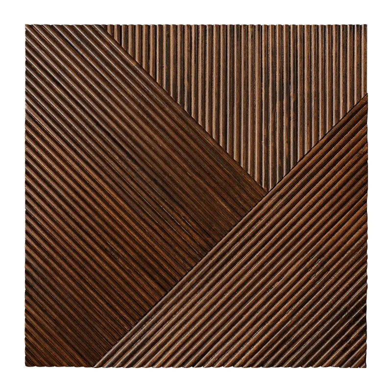 Home Improvement Background - Rubberhout lijn houten rooster woningverbetering verkoopafdeling