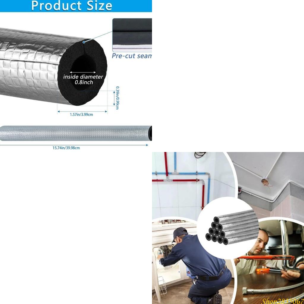 Pipe Insulation Foam - 10 stuks pijpisolatie schuimbuis verdikte isolatiemouwen