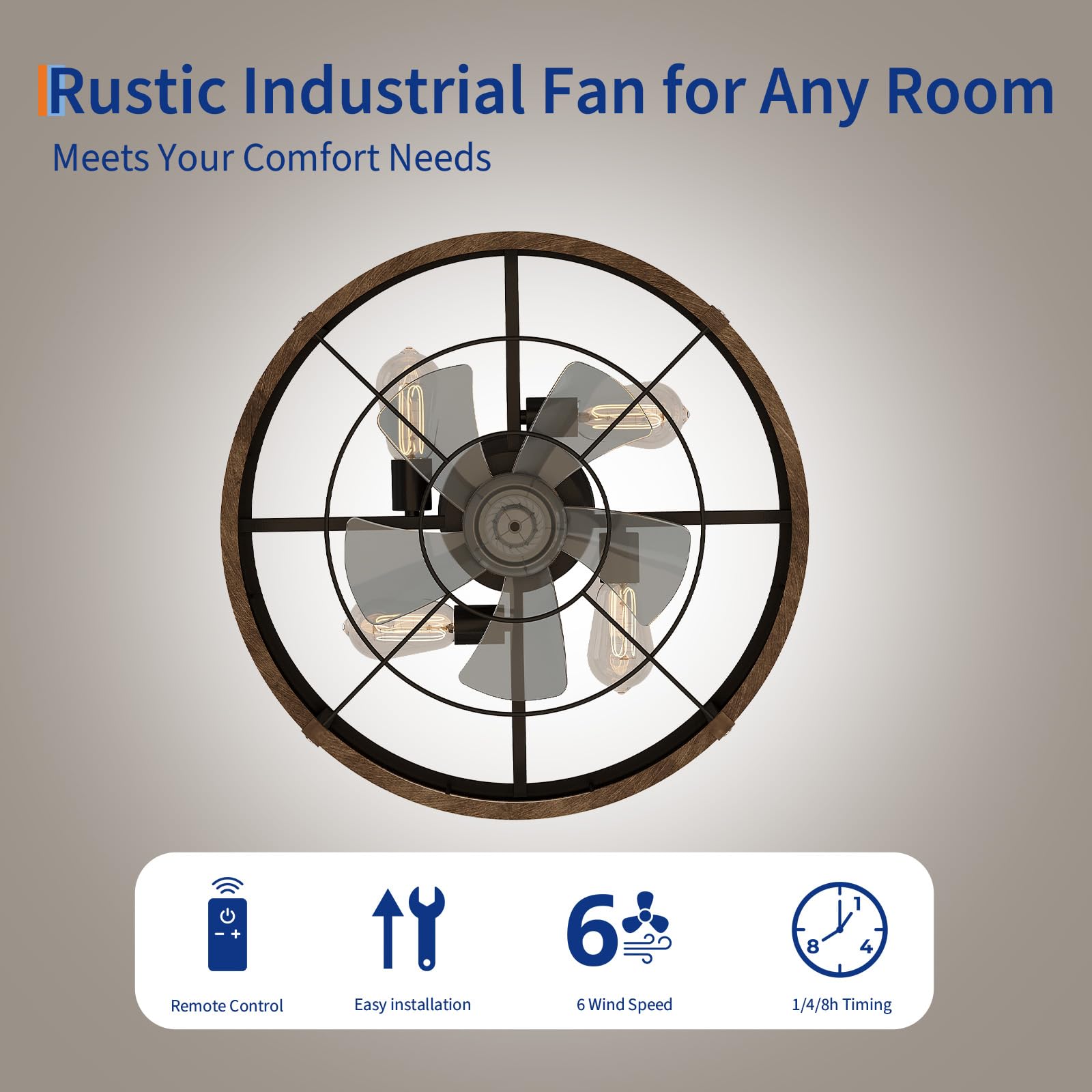 20'' plafondventilator met lic - Ceiling Fan Mount recensie en prijs