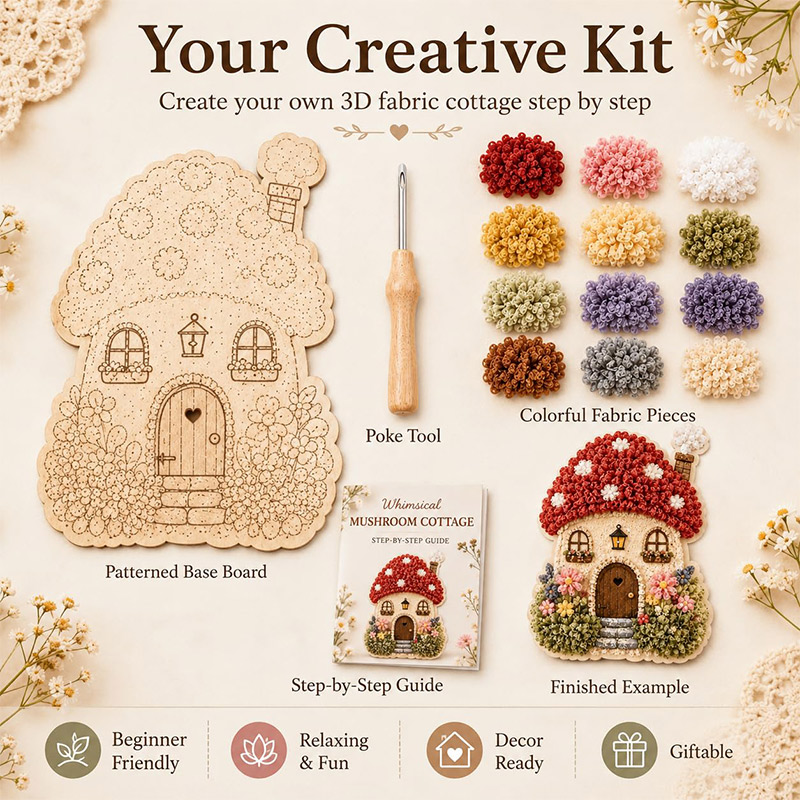 3D Mushroom House Poke Art DIY - Home Improvements recensie en prijs