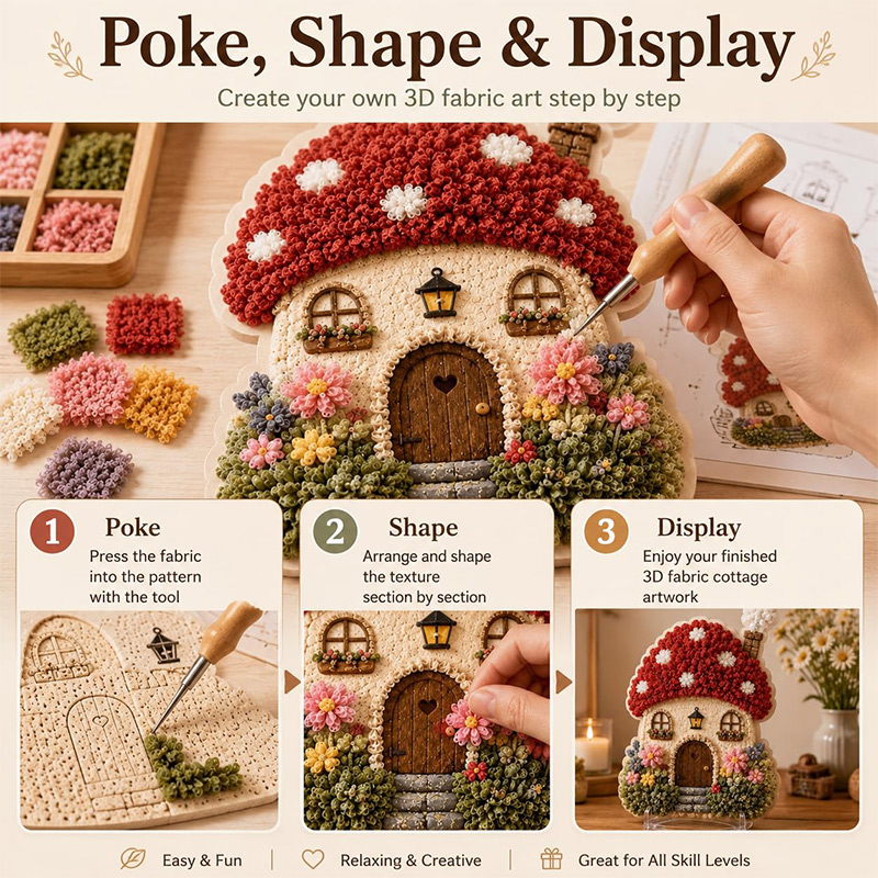 3D Mushroom House Poke Art DIY - Home Improvements recensie en prijs