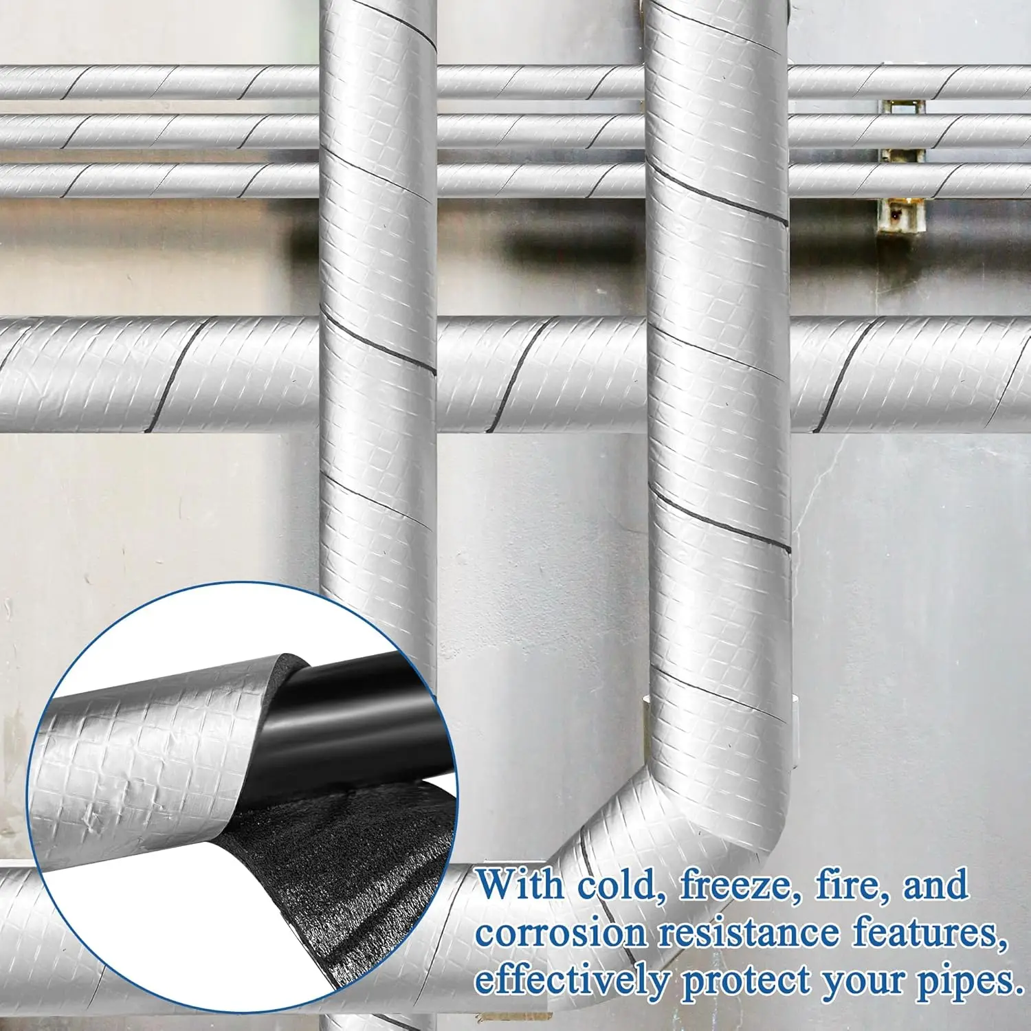 1-5Roll aluminiumfolie schuimp - Pipe Insulation Foam recensie en prijs