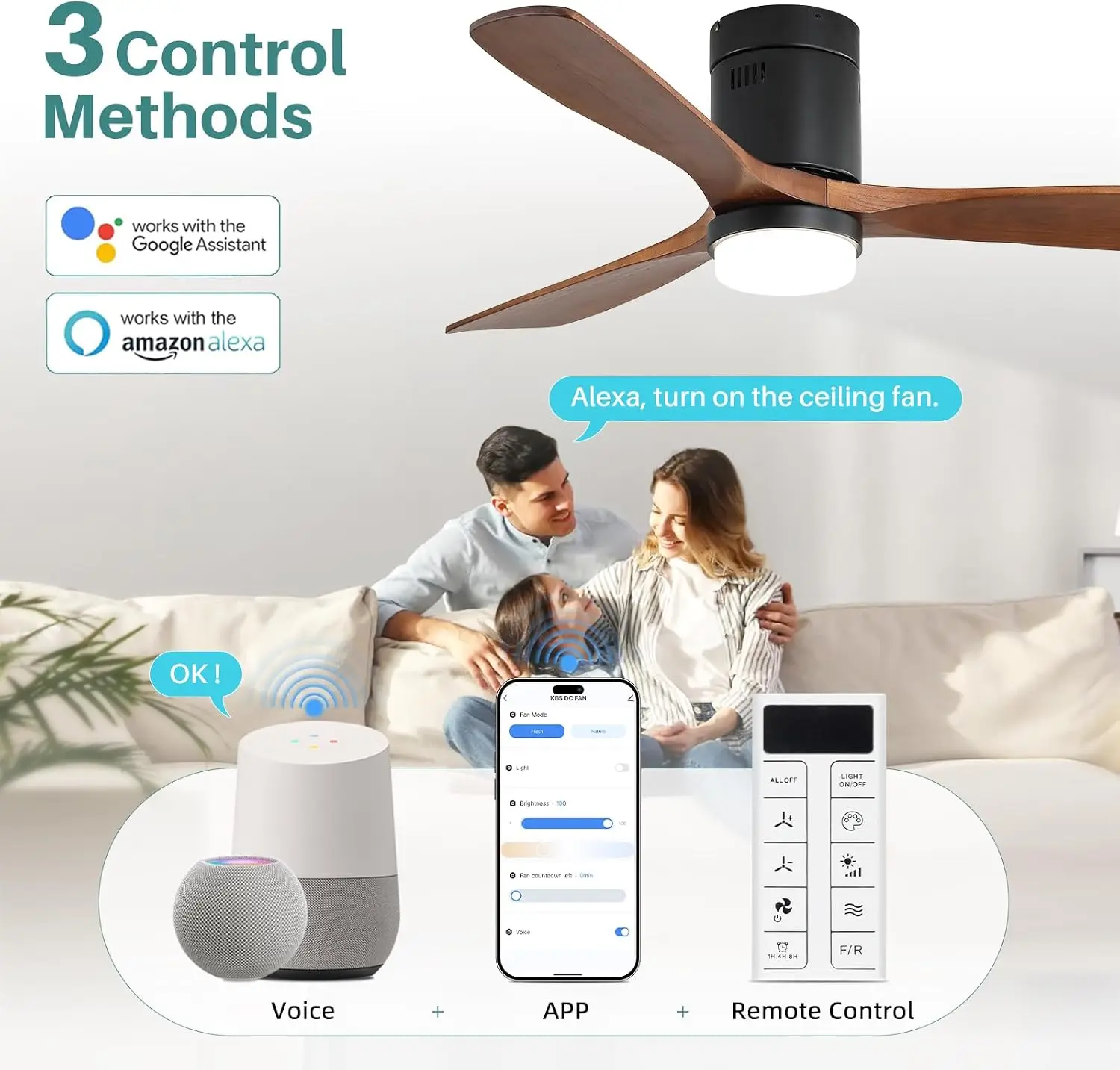 52 inch slimme plafondventilat - Ceiling Fan Mount recensie en prijs